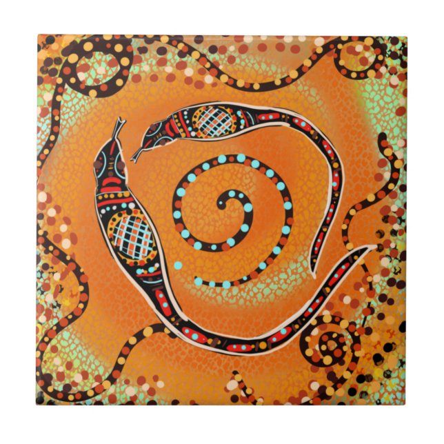 AUSTRALIA ART    CERAMIC TILE (Front)