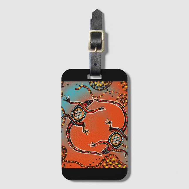 AUSTRALIA ART     LUGGAGE TAG (Front Vertical)