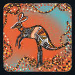 AUSTRALIA ART            SQUARE STICKER<br><div class="desc">Thank you for purchasing a AUSTRALIAN Art Design. This Art Painting would make the perfect gift for family,  friends or loved ones.</div>
