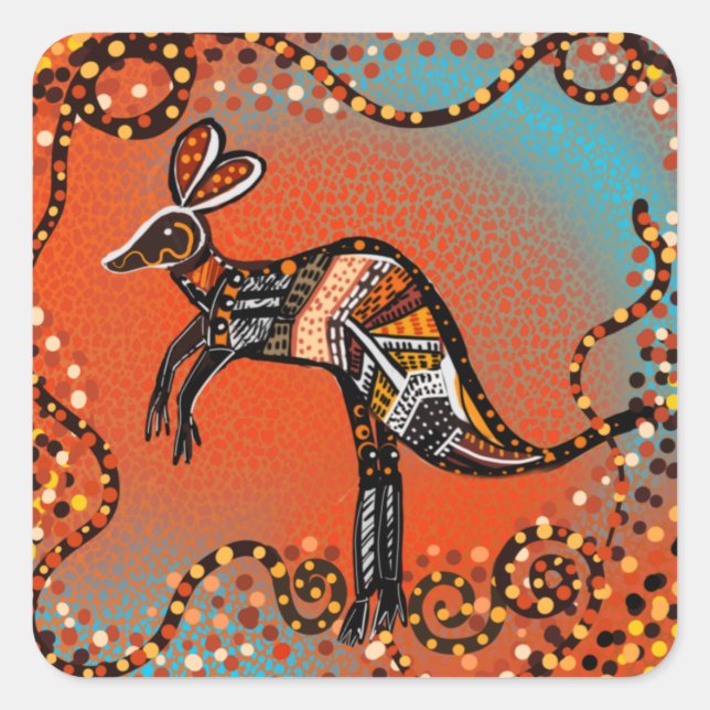 AUSTRALIA ART            SQUARE STICKER (Front)
