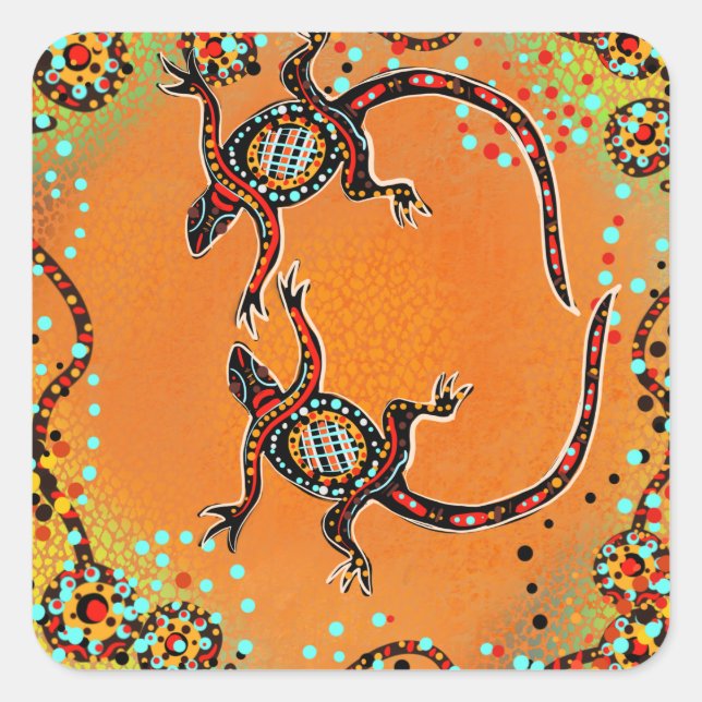 AUSTRALIA ART                   SQUARE STICKER (Front)