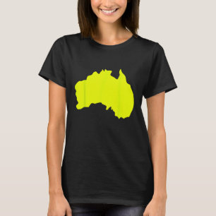Australia Aussie Continent Silhouette Map Graphic T-Shirt