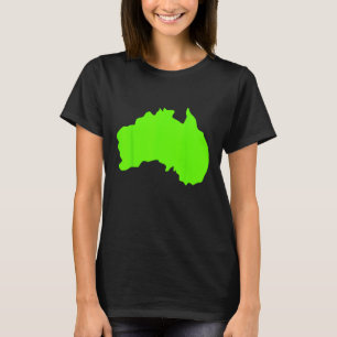 Australia Aussie Continent Silhouette Map Graphic T-Shirt