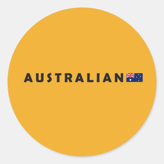 Australia Australian Classic Round Sticker (Front)