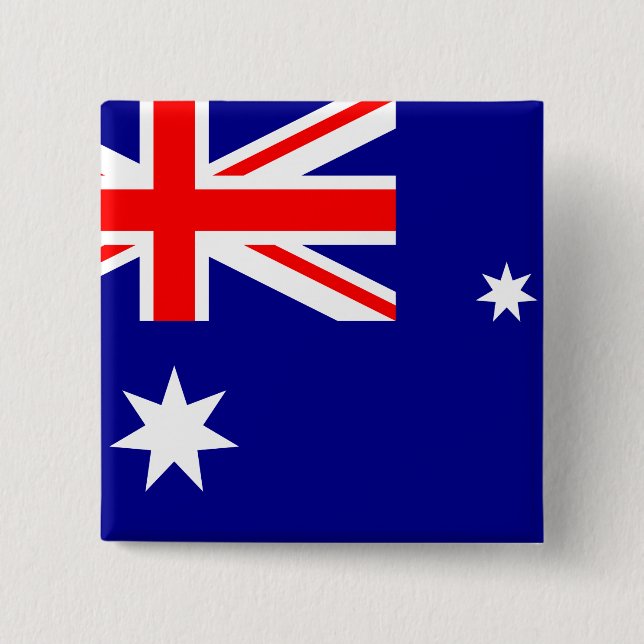 Australia (Australian) Flag 15 Cm Square Badge (Front)
