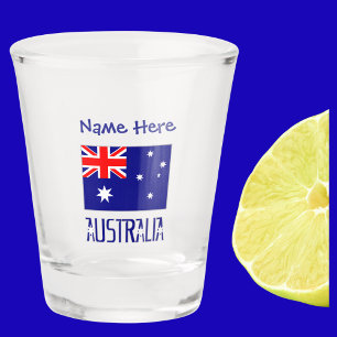 Australia Australian Flag Blue Personalisation Shot Glass
