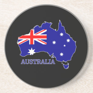 Australia Australian Flag Map Travel Coaster