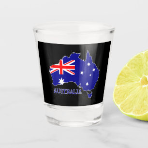 Australia Australian Flag Map Travel Shot Glass