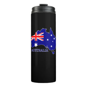 Australia Australian Flag Map Travel Thermal Tumbler