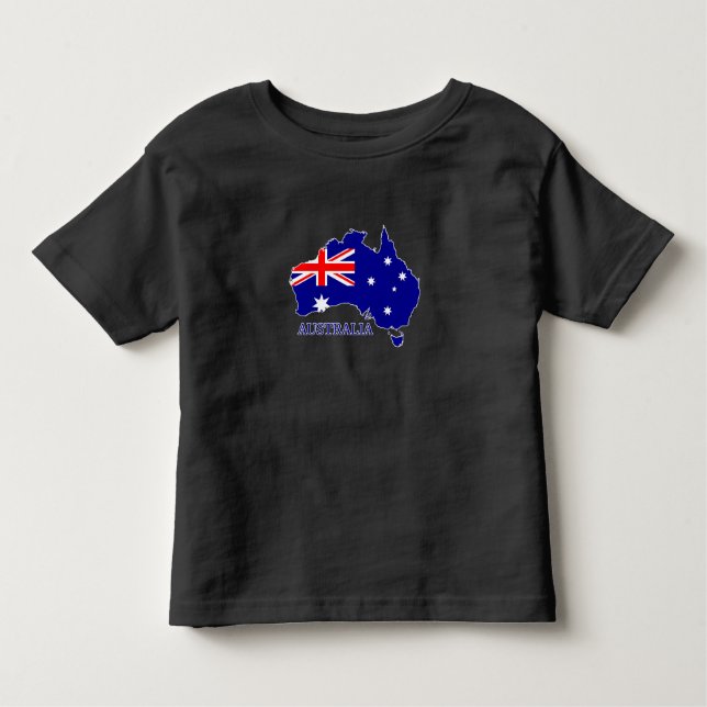 Australia Australian Flag Map Travel Toddler T-Shirt (Front)