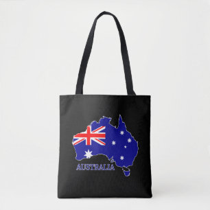 Australia Australian Flag Map Travel Tote Bag