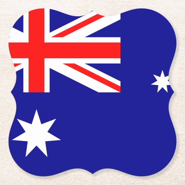 Australia (Australian) Flag Paper Coaster (Front)