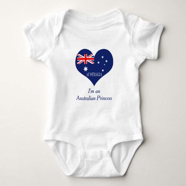 Australia Australian heart flag Baby Bodysuit (Front)
