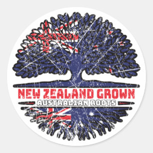 Australia Australian New Zealander New Zealand Classic Round Sticker