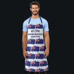 Australia AWESOME AUSSIE DAD Happy Place Apron<br><div class="desc">Stylish patriotic Australia AWESOME AUSSIE DAD Happy Place Apron. The design shows the map outline combined with the red, white and blue flag of AUSTRALIA in an all-over tiled pattern. At the top there is CUSTOMIZABLE TEXT, which reads WELCOME TO AWESOME AUSSIE DAD'S HAPPY PLACE, so you can personalise by...</div>