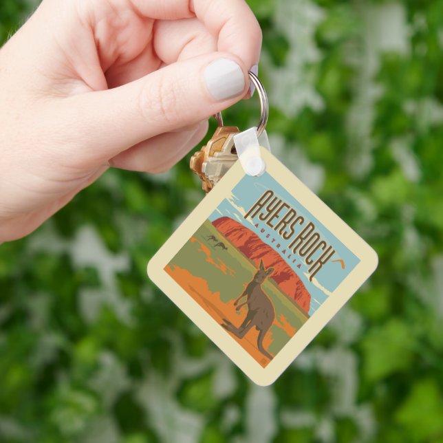 Australia | Ayers Rock Kangaroos Key Ring (Hand)
