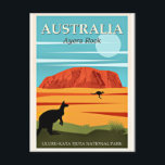 Australia, Ayers Rock, vintage travel poster Postcard<br><div class="desc">Australia,  Ayers Rock,  vintage travel poster</div>