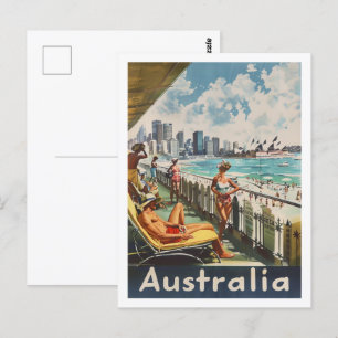 Australia Beach Vintage Famous Travel Place Postcard
