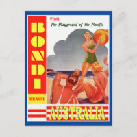 Australia Bondi Beach Vintage Travel   Postcard