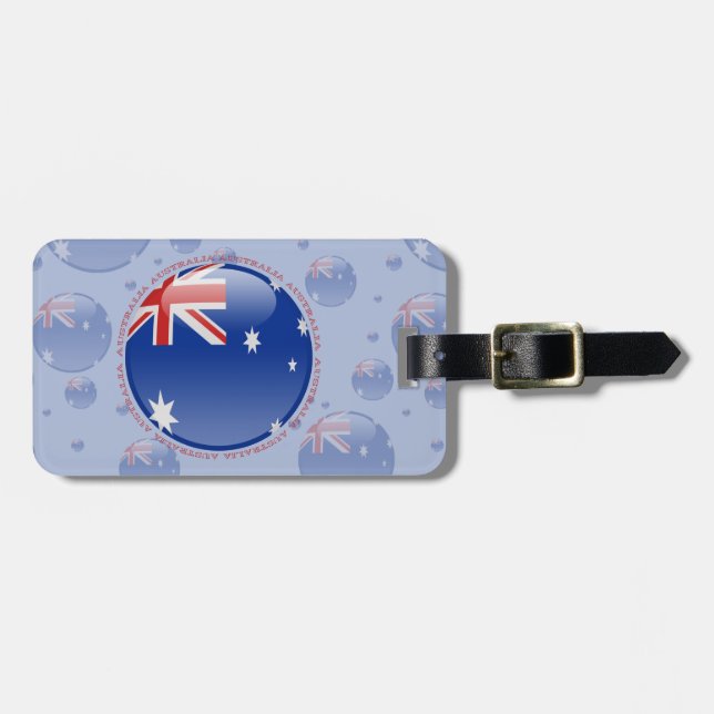 Australia Bubble Flag Luggage Tag (Front Horizontal)