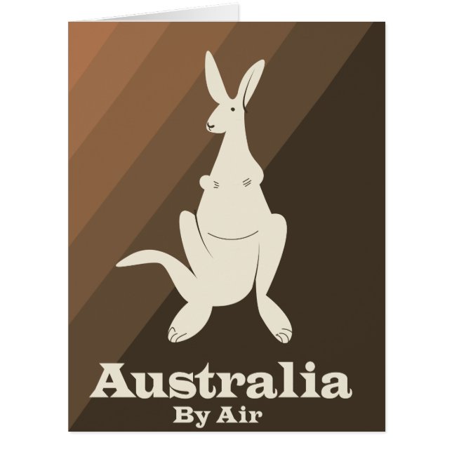 Australia By Air Kangaroo travel poster. (Front)