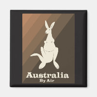 Australia By Air Kangaroo travel poster.