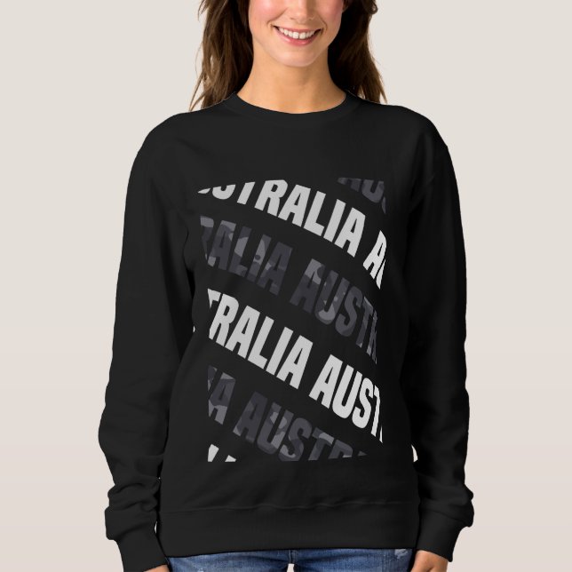 Australia Camo Pattern Grey Camouflage Sweatshirt (Front)