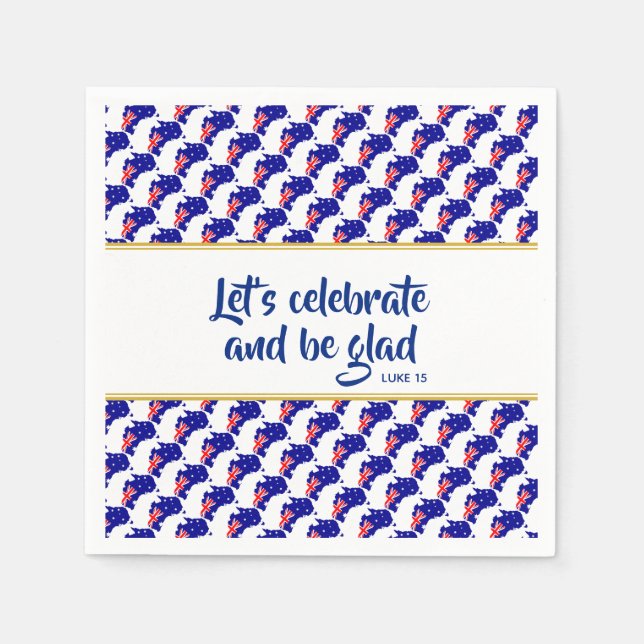 AUSTRALIA Christian Custom Celebration Party Paper Napkin (Front)