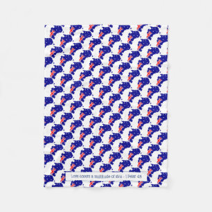 AUSTRALIA Christian Scripture LOVE COVERS Fleece Blanket