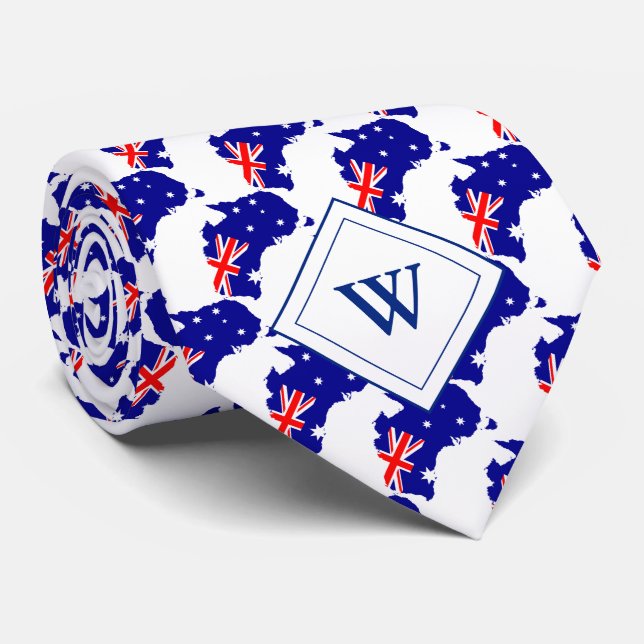 AUSTRALIA Christian Scripture Monogram Flag Tie (Rolled)