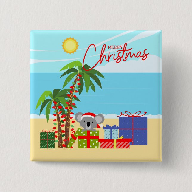 Australia Christmas 15 Cm Square Badge (Front)
