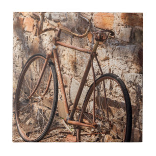 Australia, Clare Valley, Sevenhill, old bicycle Ceramic Tile