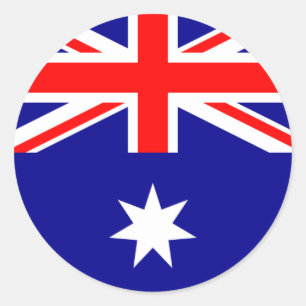 australia classic round sticker