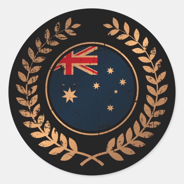 Australia Classic Round Sticker (Front)