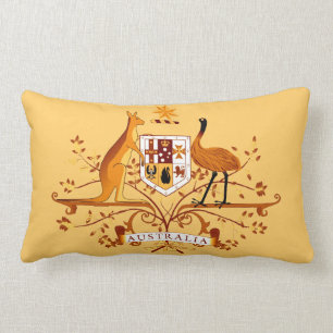 Australia COA Brown & Peach Pillow