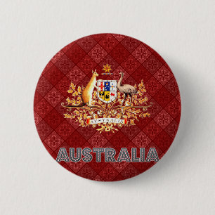 Australia Coat of Arms 6 Cm Round Badge