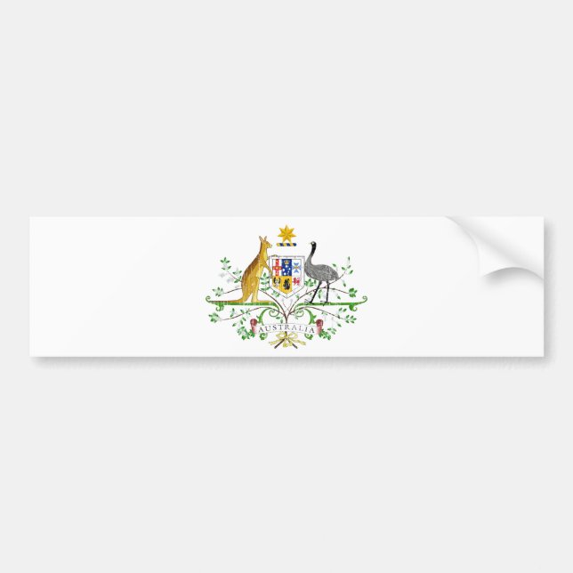 Australia Coat Of Arms Bumper Sticker (Front)