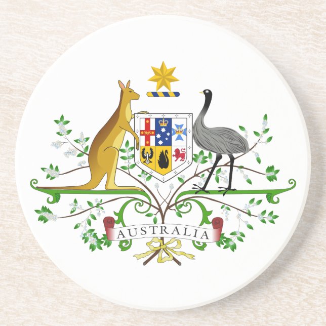 Australia Coat of Arms Coaster (Front)