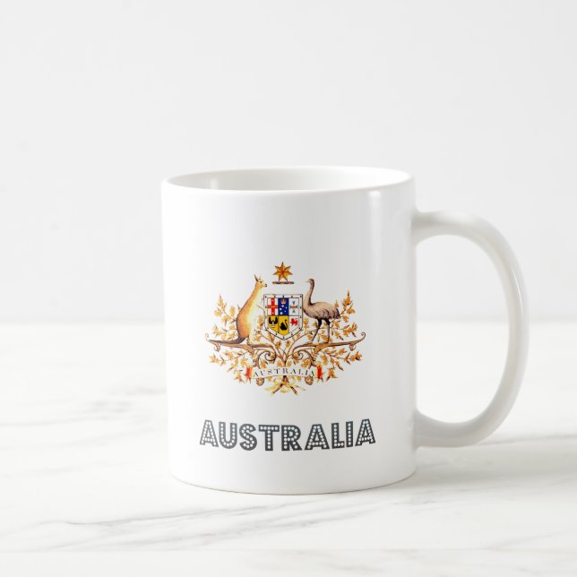 Australia Coat of Arms Coffee Mug (Right)
