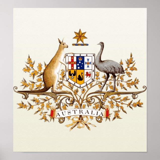 Australia Coat of Arms detail Poster (Front)