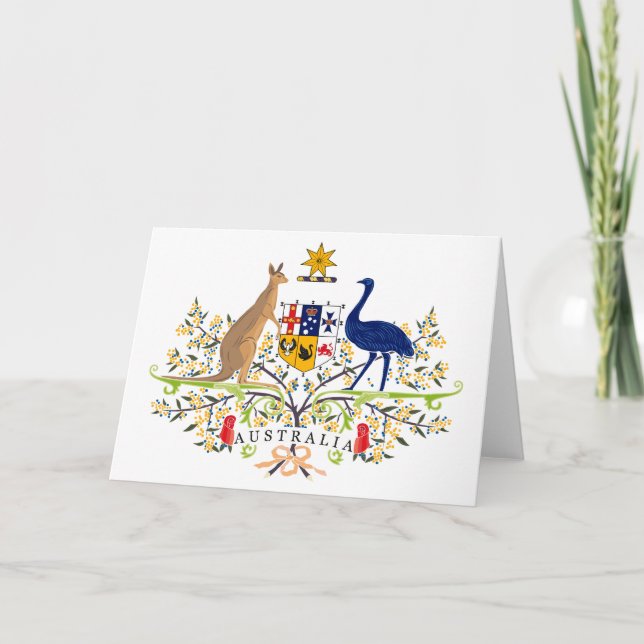 Australia Coat of Arms Greeting Card (Front)