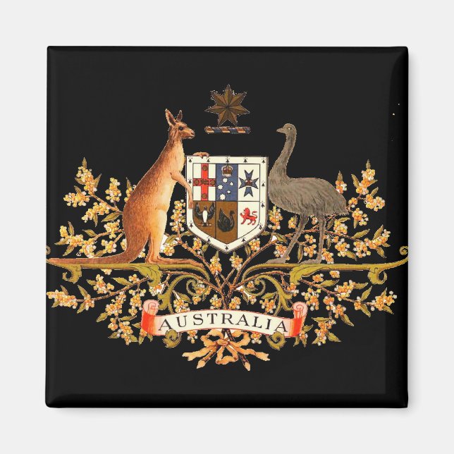 australia coat of arms magnet (Front)