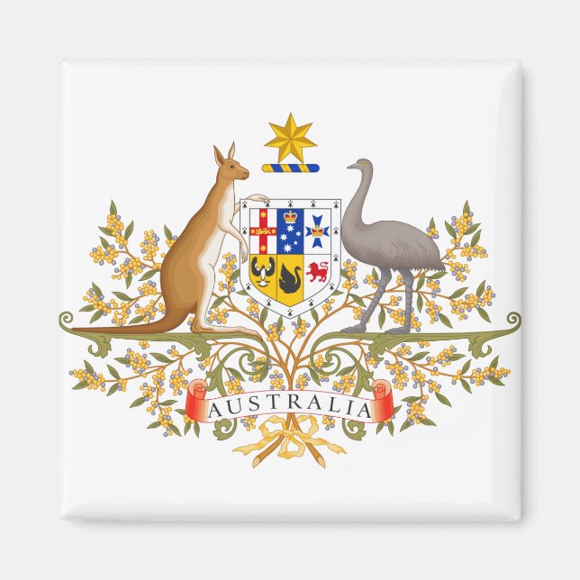 australia coat of arms magnet (Front)