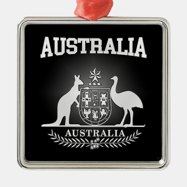 Australia Coat of Arms Metal Ornament (Front)