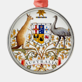 Australia coat of arms metal tree decoration