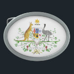 Australia Coat Of Arms Oval Belt Buckle<br><div class="desc">Australia Coat Of Arms</div>