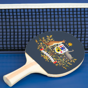 Australia Coat of Arms Ping Pong Paddle