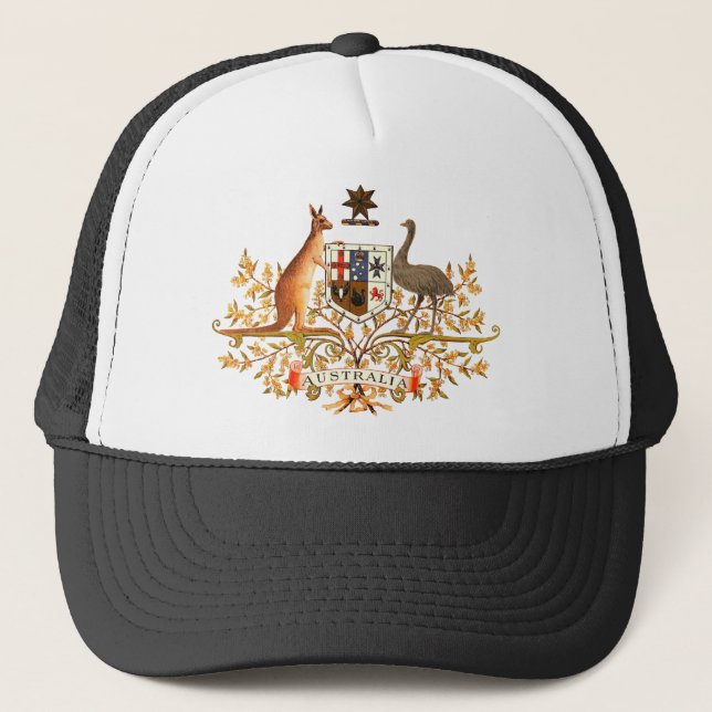 australia coat of arms trucker hat (Front)