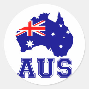 Australia Continent Classic Round Sticker