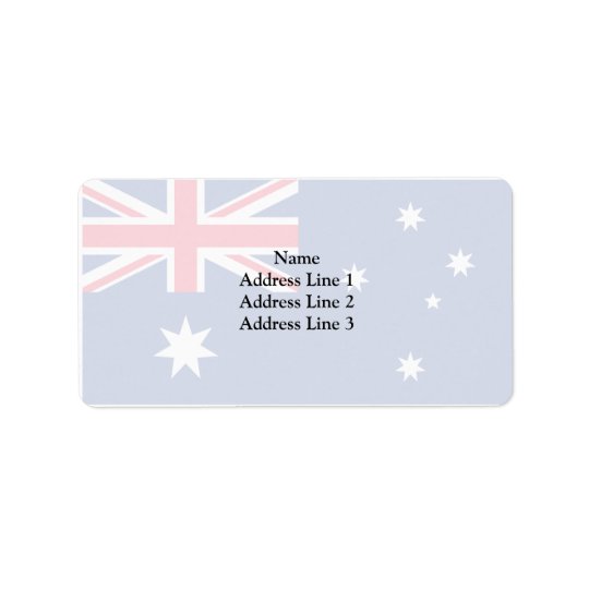 Australia (Converted), Australia flag Address Label